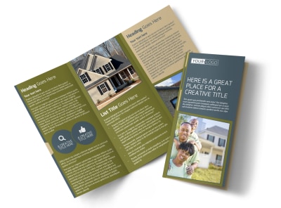 Homeowners Insurance Tri-Fold Brochure Template preview
