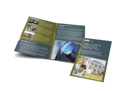 Homeowners Insurance Bi-Fold Brochure Template preview