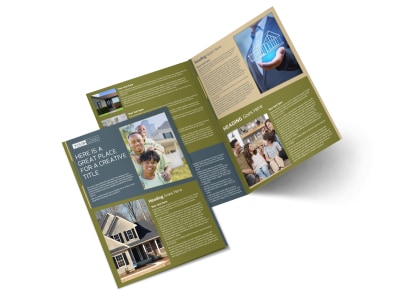 Homeowners Insurance Bi-Fold Brochure Template preview