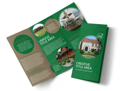Beautiful Home Landscape Tri-Fold Brochure Template preview