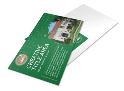 Beautiful Home Landscape Postcard Template preview