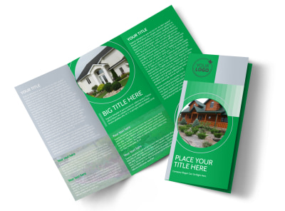 Residential Landscaping Tri-Fold Brochure Template preview