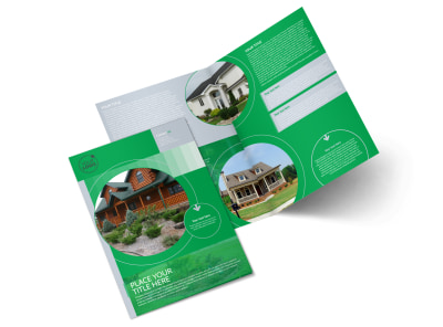 Residential Landscaping Bi-Fold Brochure Template preview