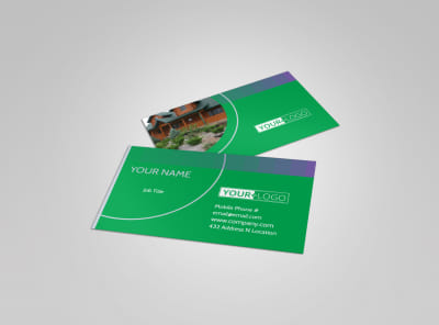 Residential Landscaping Business Card Template preview
