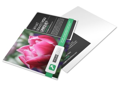 Floral Greenhouse Postcard Template preview