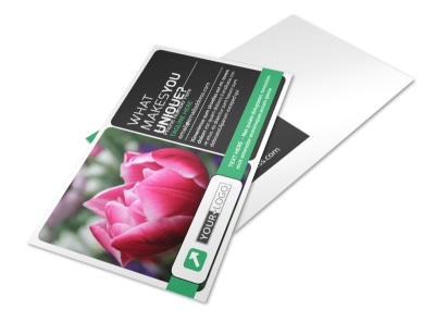 Floral Greenhouse Postcard Template preview