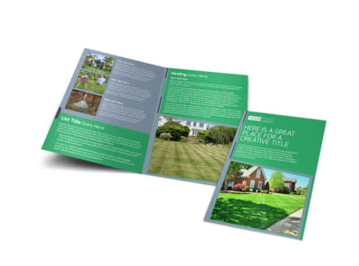 Tailored Lawn Care Bi-Fold Brochure Template preview