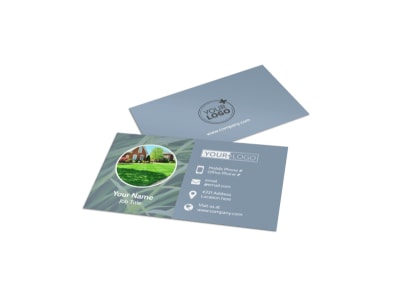 Tailored Lawn Care Business Card Template preview