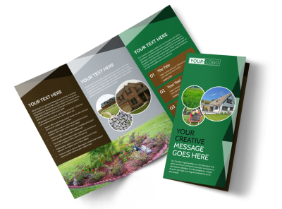 Landscaper Tri-Fold Brochure Template preview