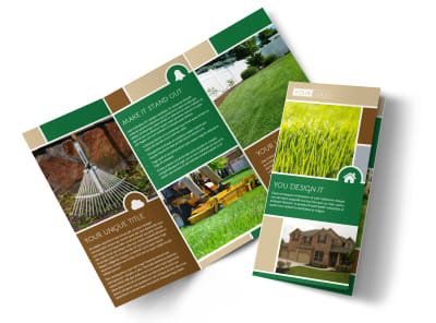 Elite Lawn Care Tri-Fold Brochure Template preview