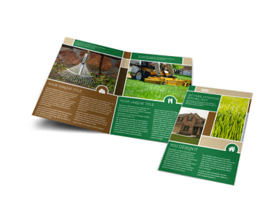 Elite Lawn Care Bi-Fold Brochure Template preview