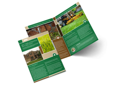 Elite Lawn Care Bi-Fold Brochure Template preview