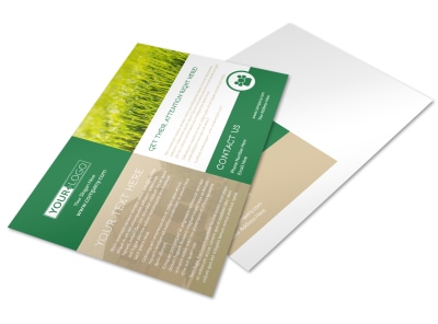 Elite Lawn Care Postcard Template preview