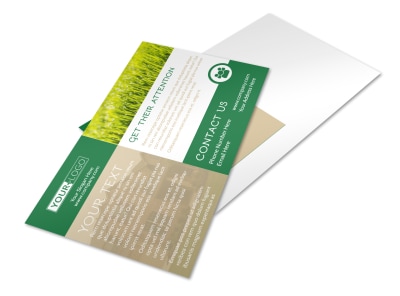 Elite Lawn Care Postcard Template preview