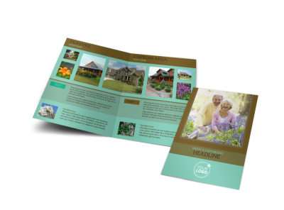 Beautiful Landscaping Bi-Fold Brochure Template preview