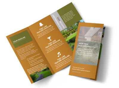 Curb Appeal Landscape Tri-Fold Brochure Template preview