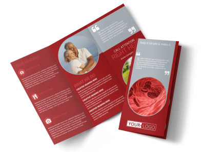 Blood Drive Tri-Fold Brochure Template preview
