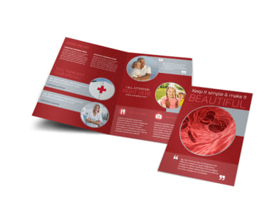 Blood Drive Bi-Fold Brochure Template preview