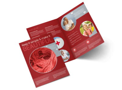 Blood Drive Bi-Fold Brochure Template preview