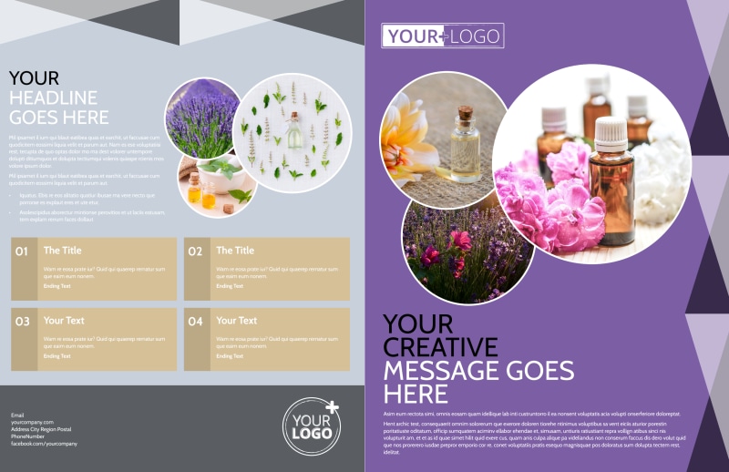 Essential Oils Bi-Fold Brochure Template