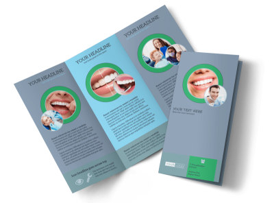 Friendly Smiles Dentistry Tri-Fold Brochure Template preview