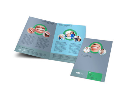 Friendly Smiles Dentistry Bi-Fold Brochure Template preview
