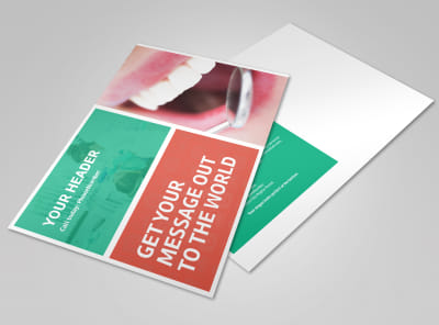 Premier Dental Clinic Postcard Template preview