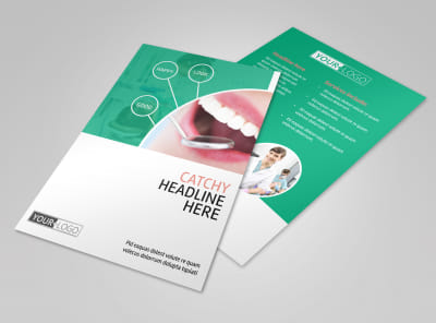 Premier Dental Clinic Flyer Template preview