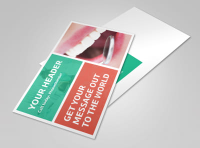 Premier Dental Clinic Postcard Template preview