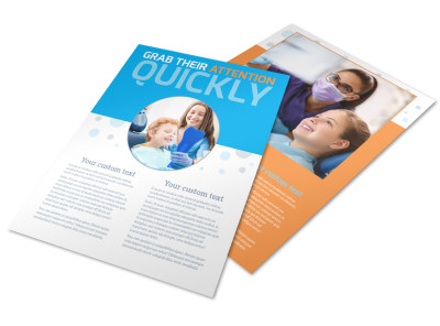 Pediatric Dental Care Flyer Template preview