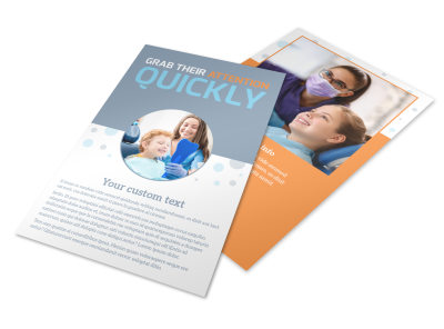 Pediatric Dental Care Flyer Template preview