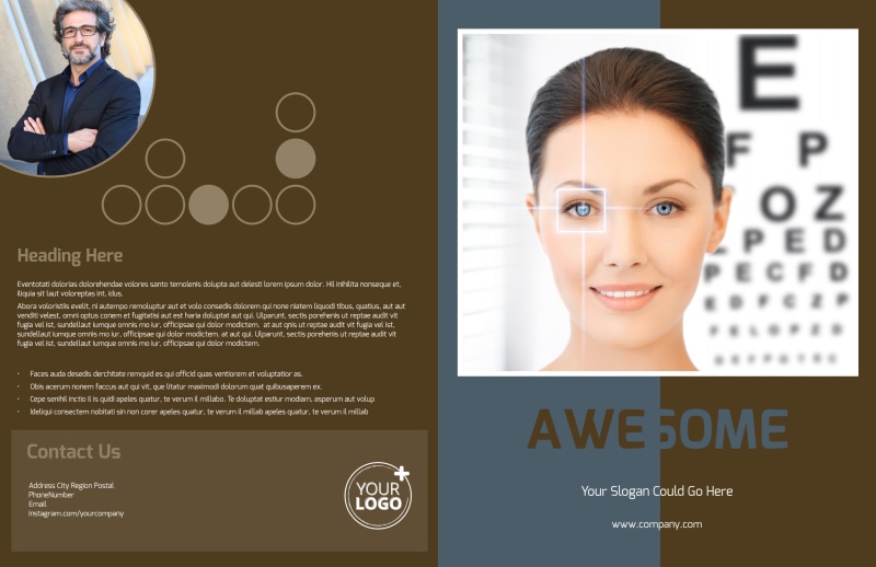 Vision Center Eye Doctor Bi-Fold Brochure Template