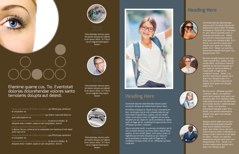 Vision Center Eye Doctor Bi-Fold Brochure Template