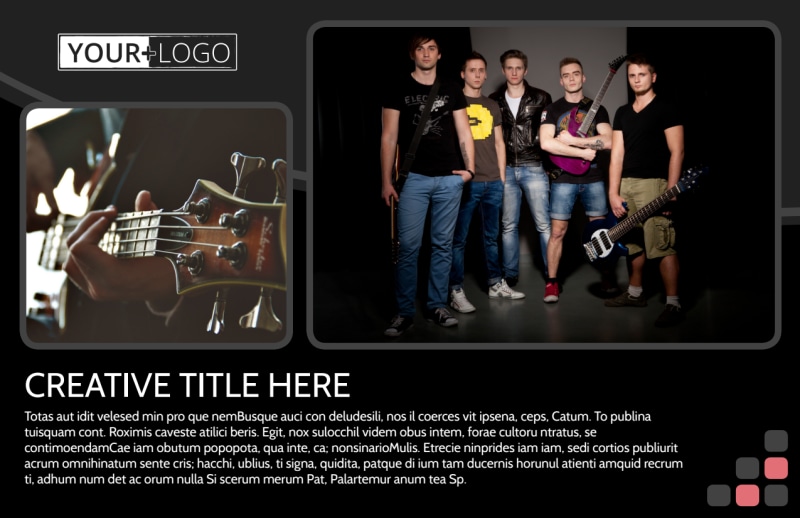 Music Band Postcard Template