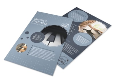 Piano Studio Flyer Template preview