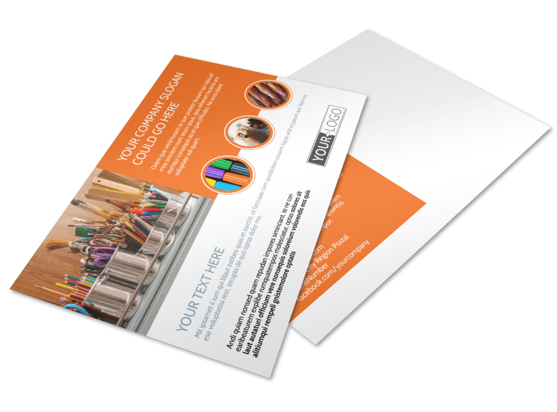 Art Materials Postcard Template