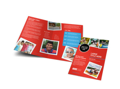 Summer Day Camp Bi-Fold Brochure Template preview