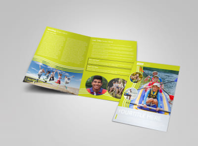 Lakeside Summer Camp Bi-Fold Brochure Template preview