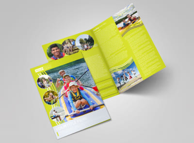 Lakeside Summer Camp Bi-Fold Brochure Template preview