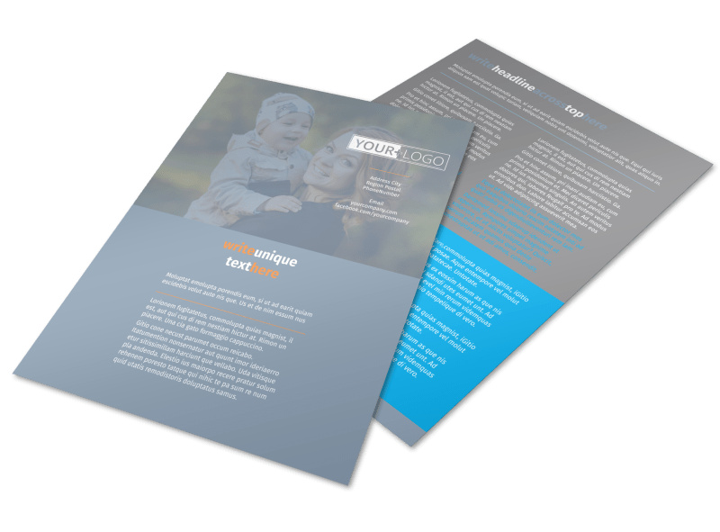 Child Placing Adoption Agency Flyer Template