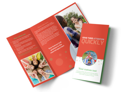 Awesome Summer Camp Tri-Fold Brochure Template preview