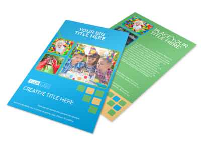 Child Party Service Flyer Template preview