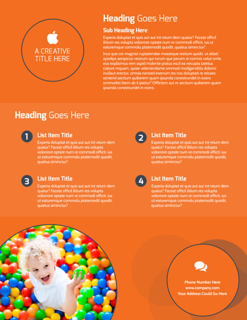 Kids Party Supply Rental Flyer Template