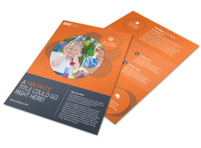 Kids Party Supply Rental Flyer Template preview