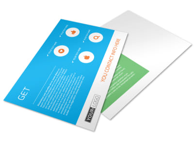 Birthday Party Service Postcard Template preview