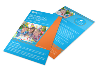 Birthday Party Service Flyer Template preview
