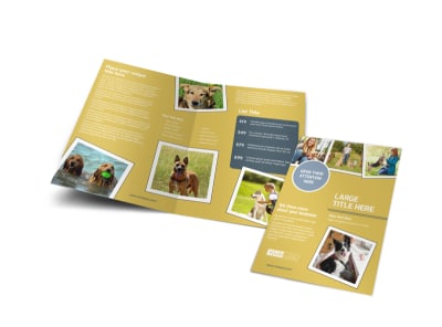 Dog Obedience Club Bi-Fold Brochure Template preview