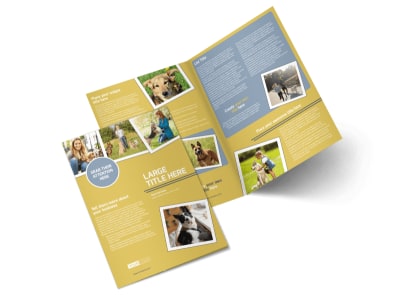 Dog Obedience Club Bi-Fold Brochure Template preview