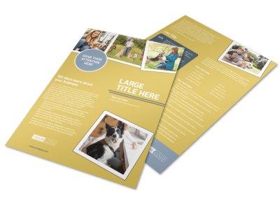 Dog Obedience Club Flyer Template preview