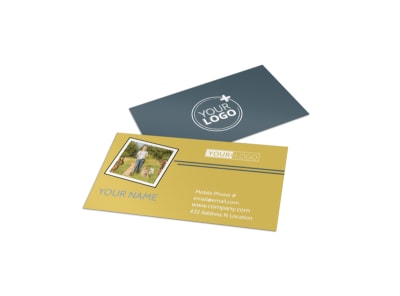 Dog Obedience Club Business Card Template preview